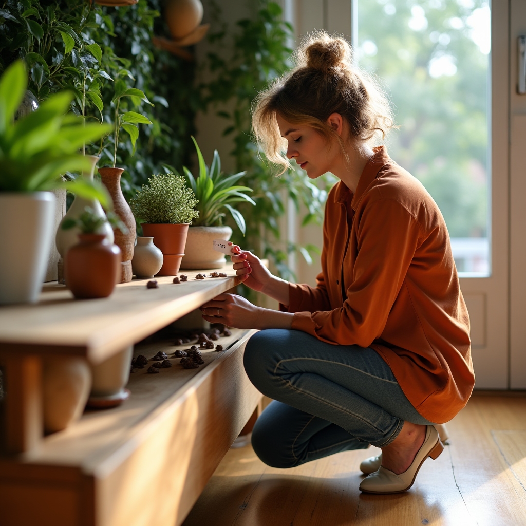 Operatore che lavora metodicamente alla catalogazione di oggetti in una stanza